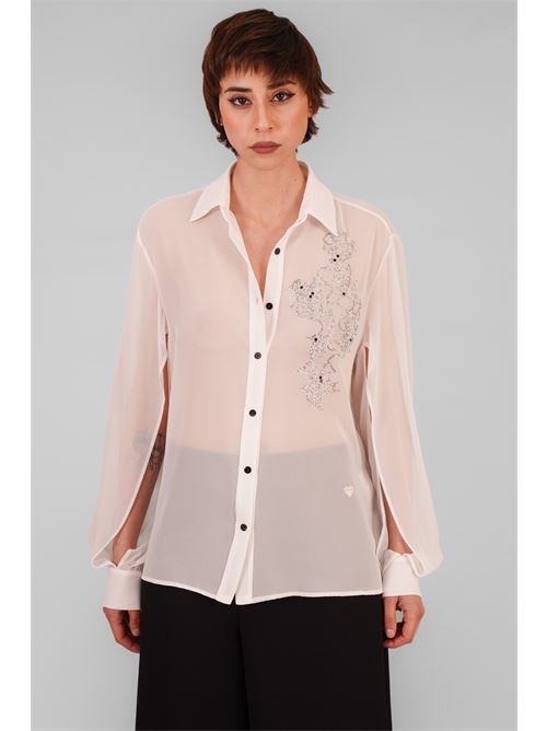 Camicia in georgette Love To Love by Gai Mattiolo | LV1934BIANCO